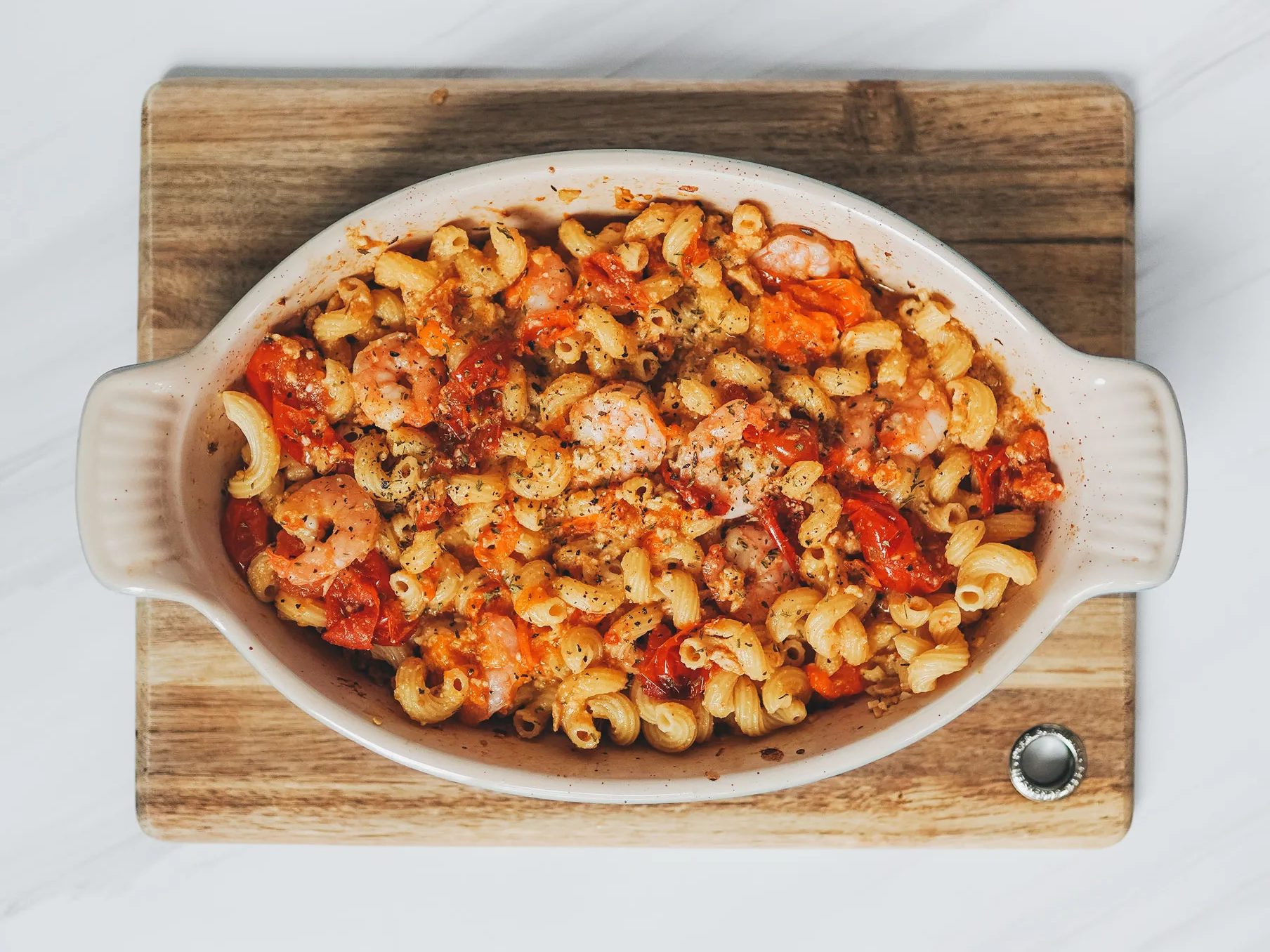 Viral Baked Feta Pasta with Shrimp Recipe Details