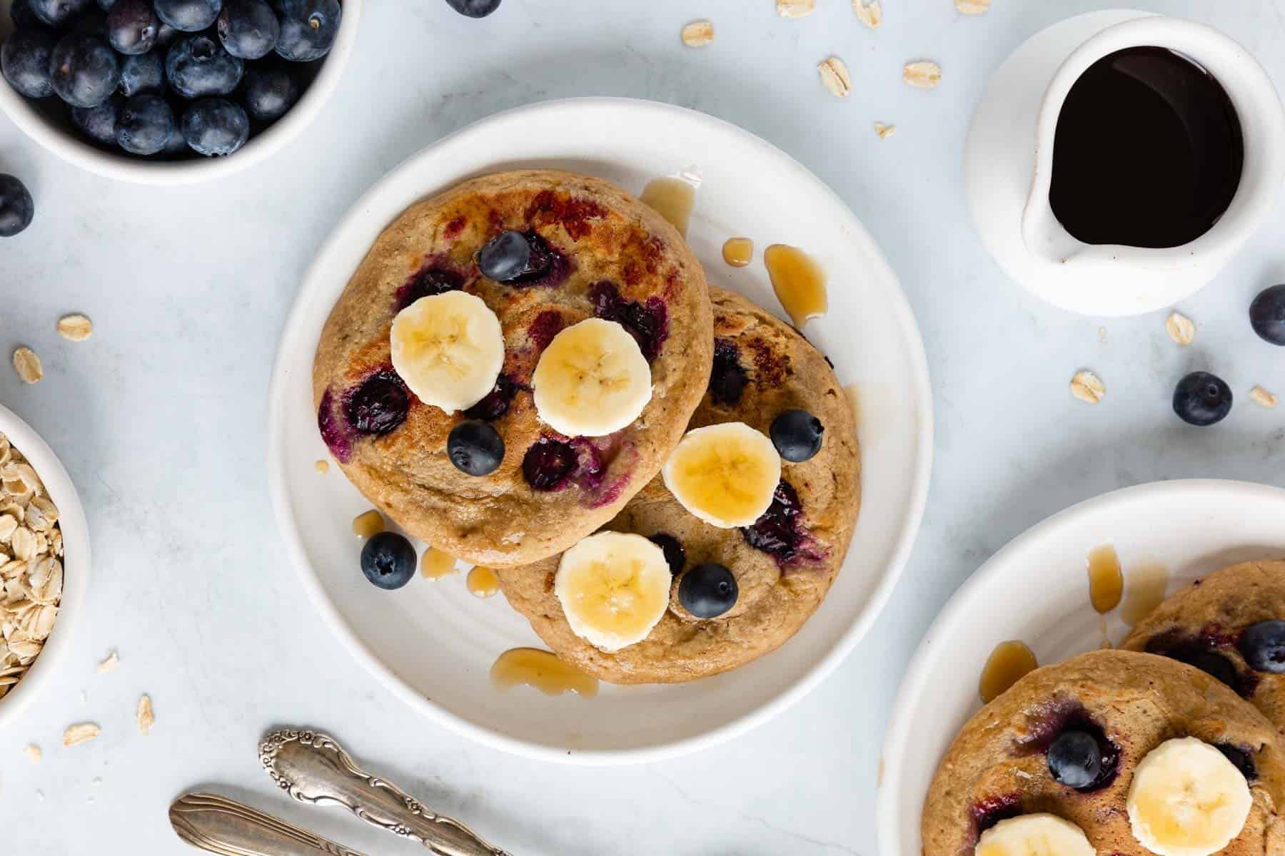 Blueberry Banana Pancakes | Healthy Breakfast Pancakes Recipe Details