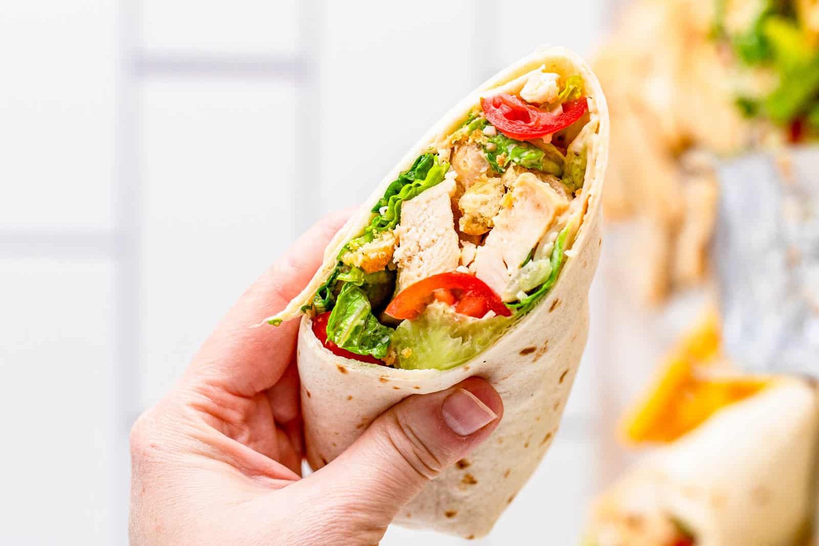 Healthy Chicken Caesar Wraps Recipe Details