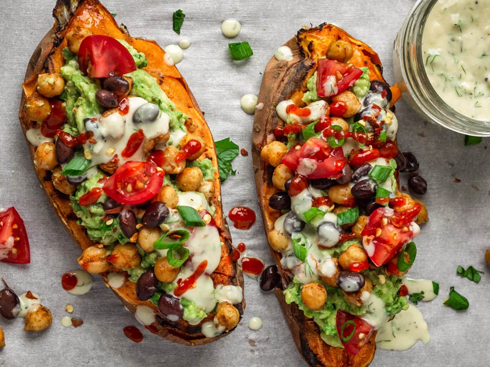 Healthy Vegetarian Taco Stuffed Sweet Potatoes Recipe Details