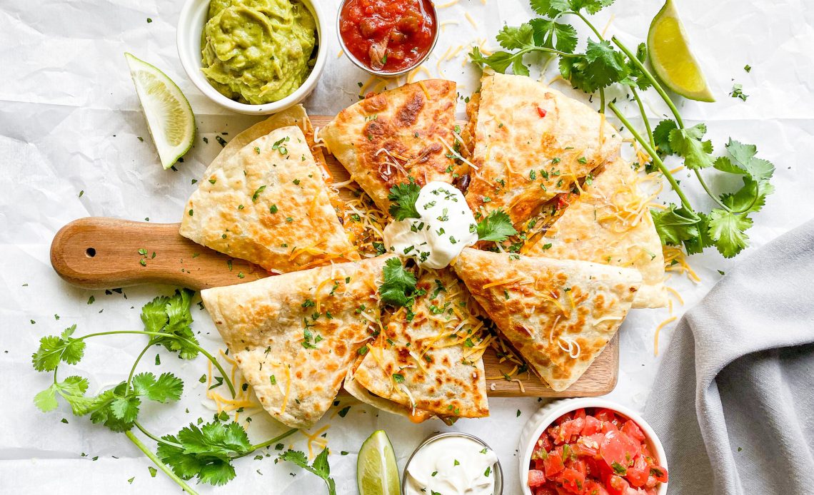 Easy & Healthy Mexican Shrimp Quesadilla Recipe Serves 4