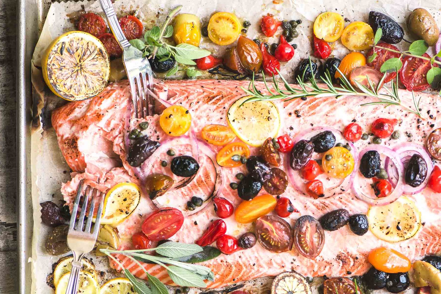 The BEST Mediterranean Baked Salmon Recipe Details