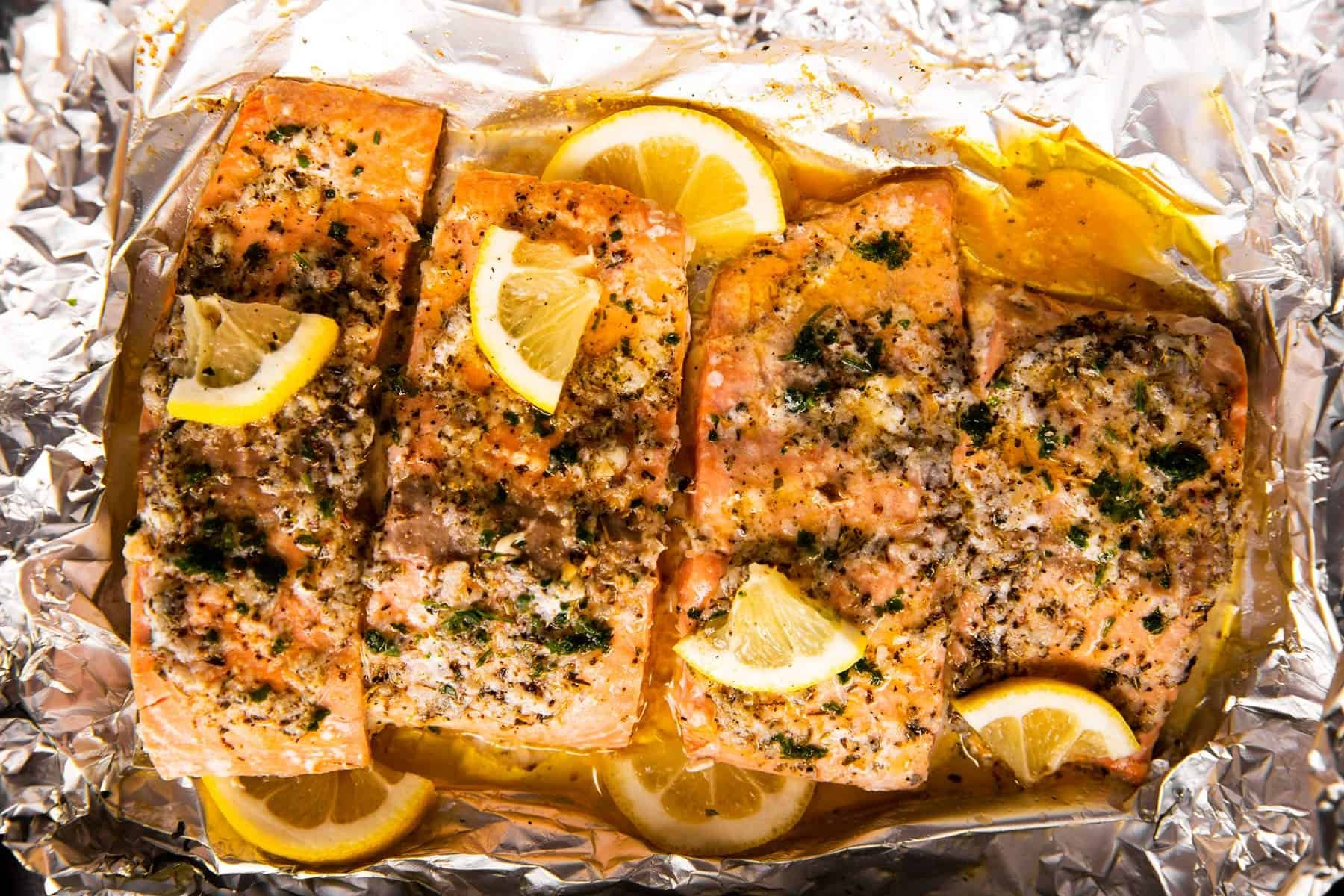 Easy Baked Lemon Garlic Salmon Recipe Details